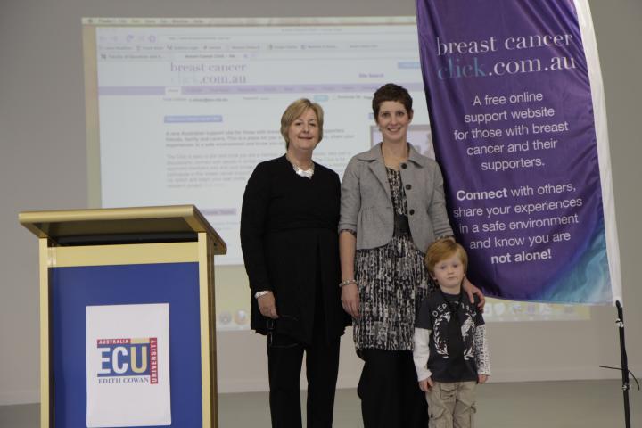 The Click launch at Purple Bra day ECU 17 June 2011